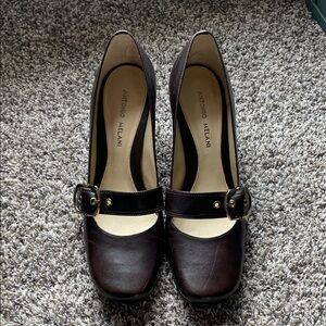 ANTONIO MELANI Dark Brown Mary Jane Heels